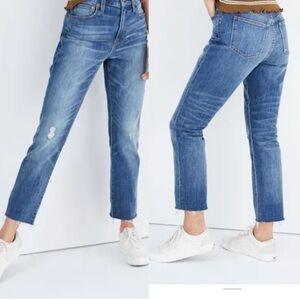 Madewell  The High-Rise Slim Boyjean Raw-Hemmed Edition Size 24